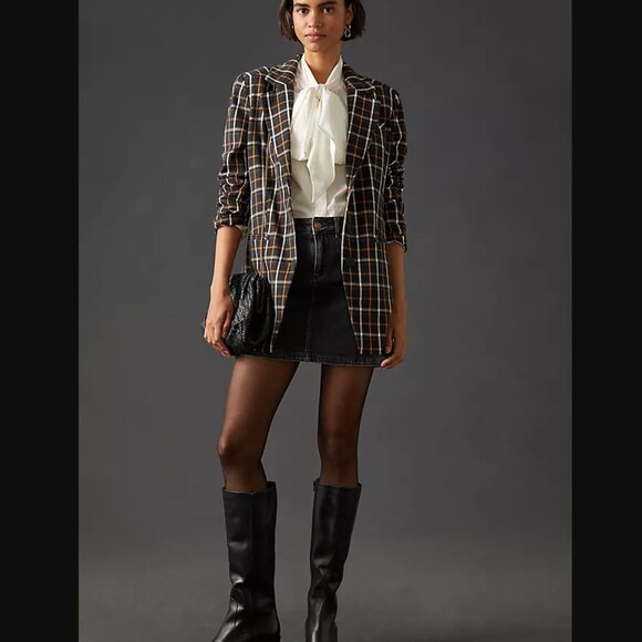 Maeve Oversized Plaid Equestrian Blazer - Picture 4 of 9